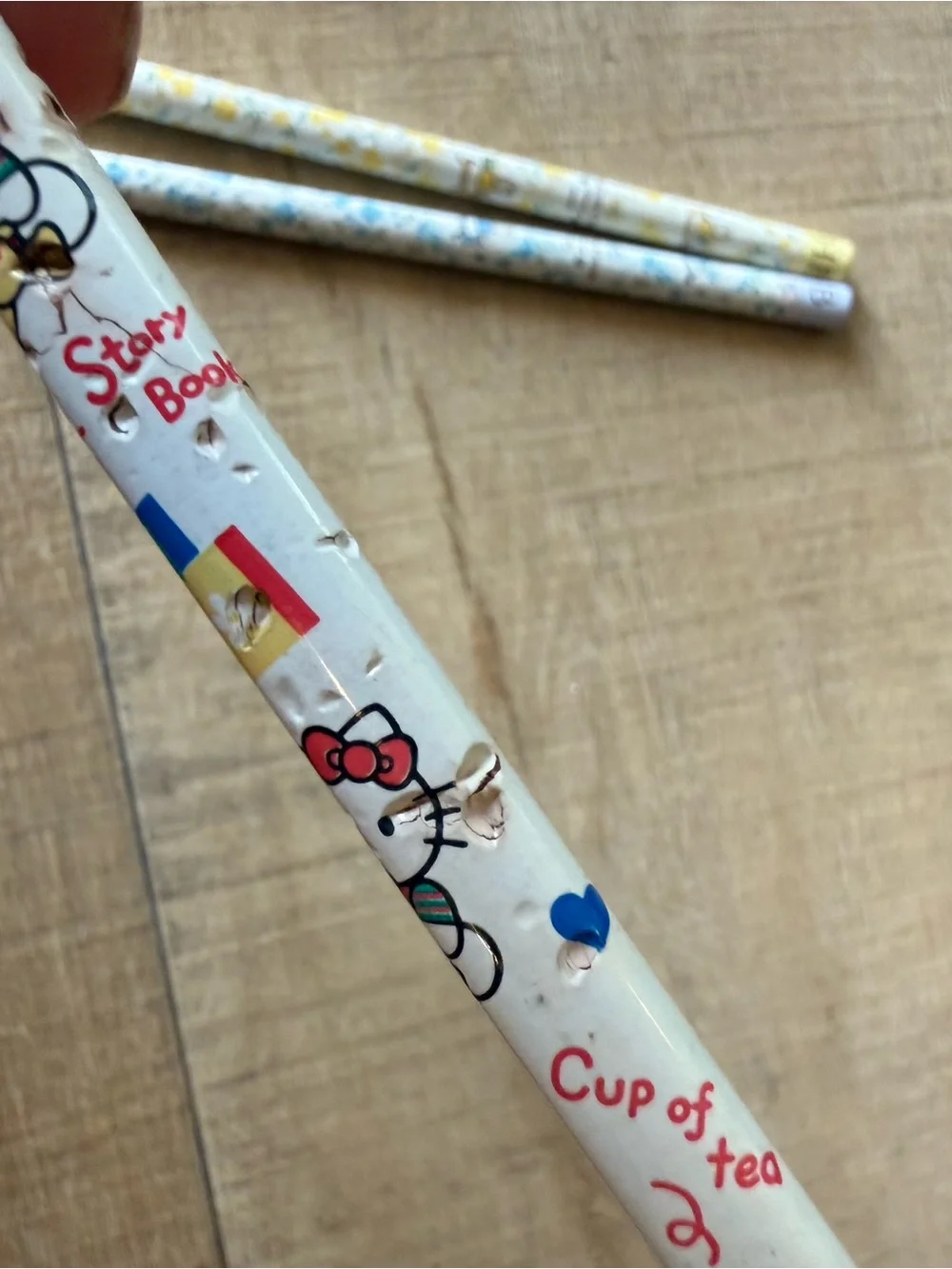 Vintage 90s Sanrio Pencil Lot of 7 Marron Cream Holly’s Bear Hello Kitty Keroppi
